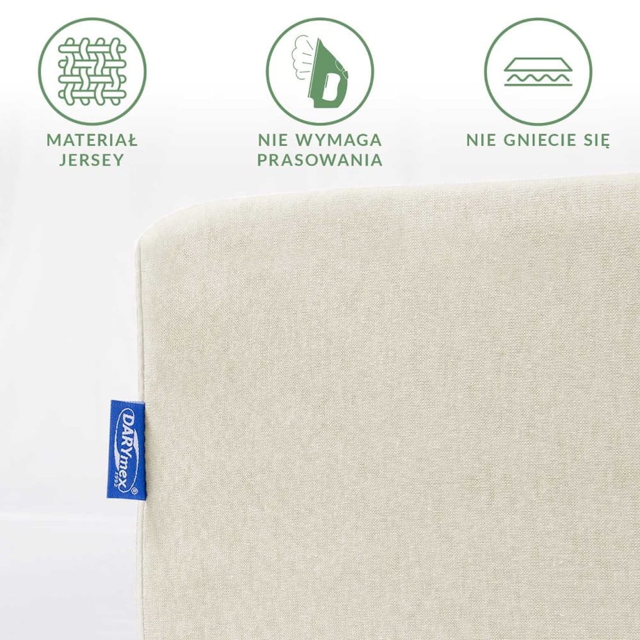 Prześcieradło z bawełny jersey z gumką 160x200 kolor Ecru