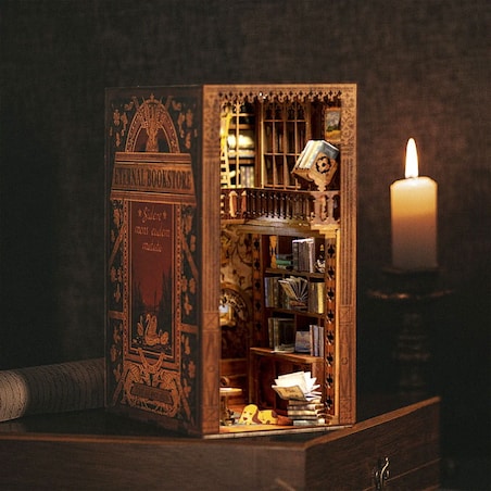Miniaturowy domek Book Nook - Klimatyczna księgarnia - CuteBee