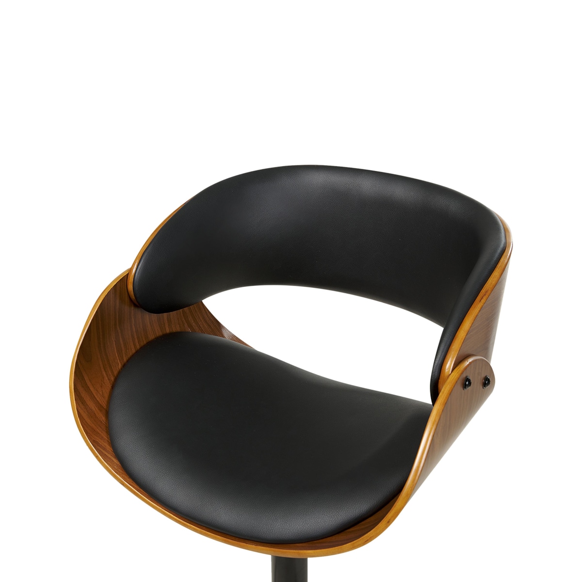 Zestaw 2 krzeseł barowych BAKU II Ekoskóra Obrotowy Czarny