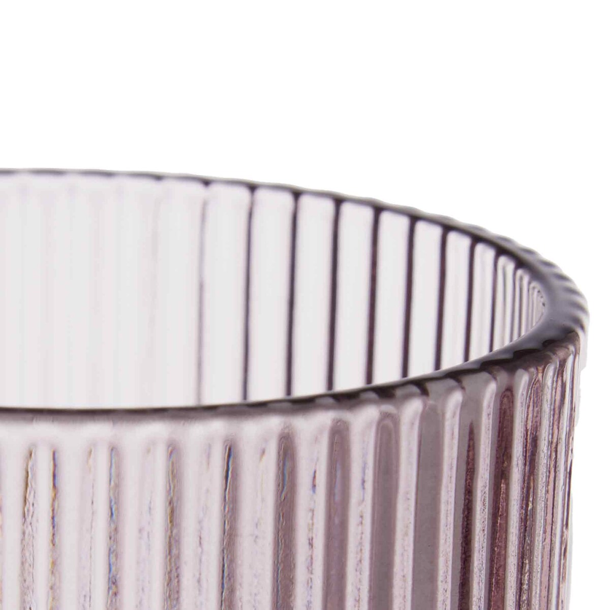 Niskie szklanki do wody LINES z ryflowanego szkła, zestaw 6 sztuk, 270 ml