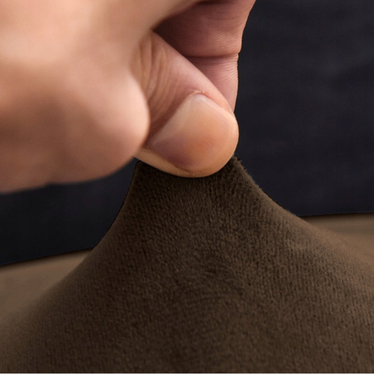 POKROWIEC NA KRZESŁO XXL KAKAOWY BRĄZ WELUR ELASTYCZNY [21RB]