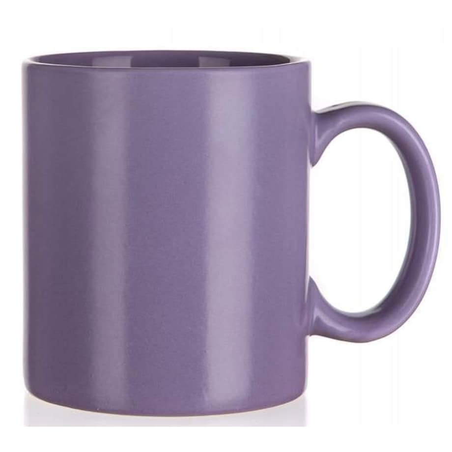 KUBEK BEZ NADRUKU fioletowy 350 ml matowy na kawę herbatę do pracy domu