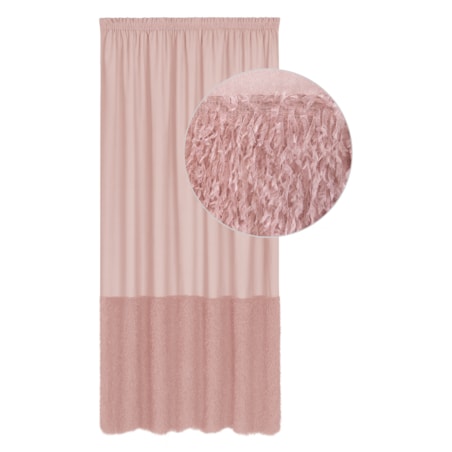 zasłona welurowa z piórami "feather glam" 140x270 cm taśma