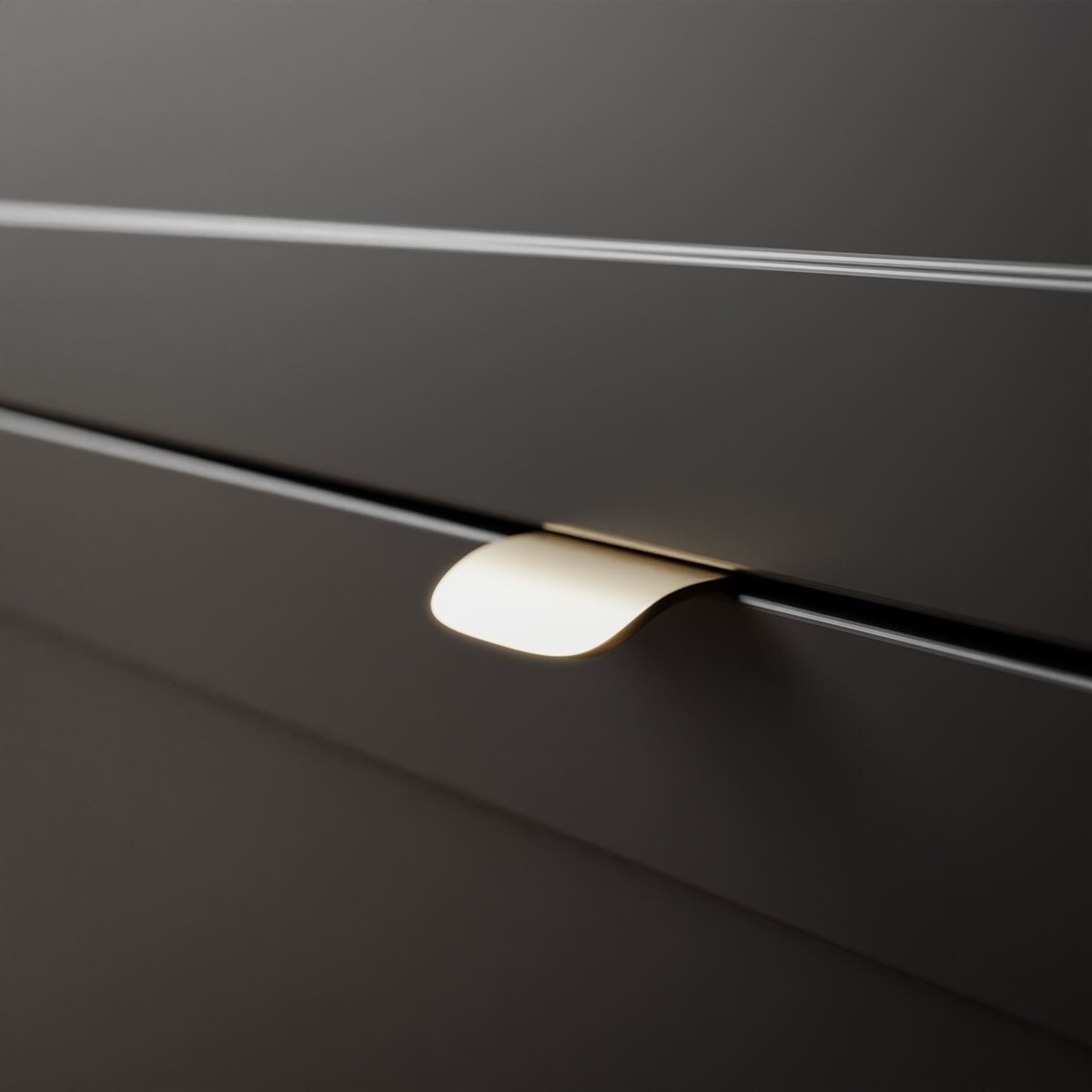 Komoda SHADOW II 4S z szufladami, nóżki skośne złote