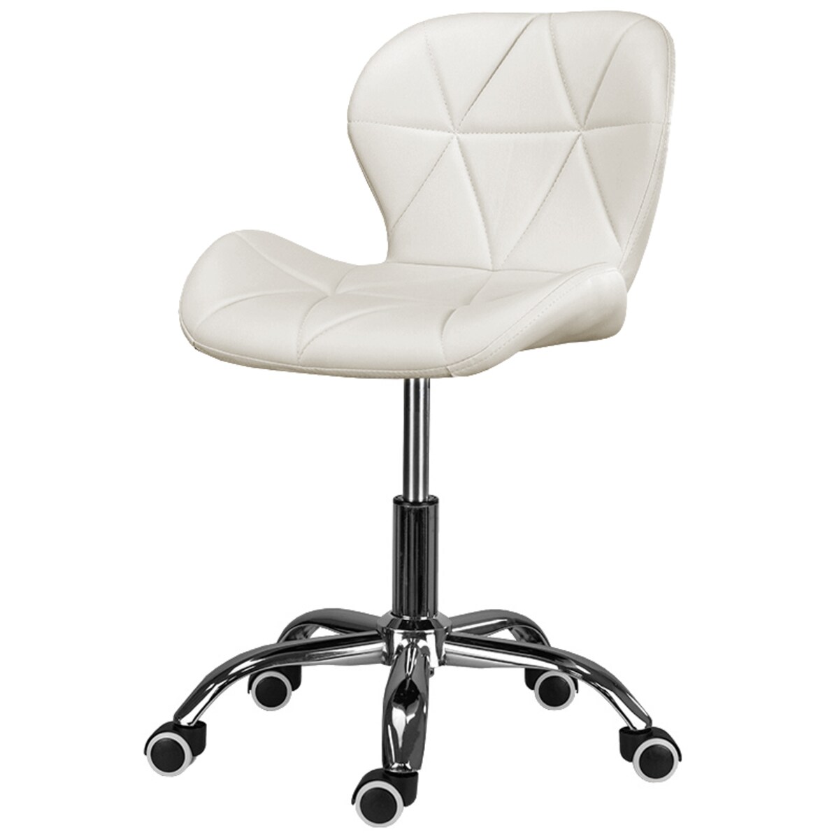 Krzesło obrotowe biurowe nowoczesne ekoskóra beżowe