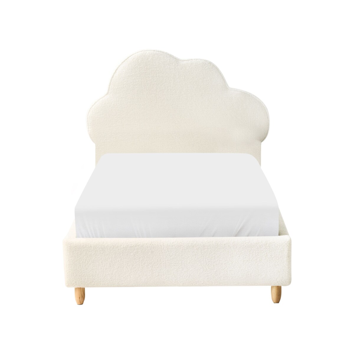 Łóżko dziecięce Chmurka Boucle BELLEVUE 90 x 200 cm Złamana biel