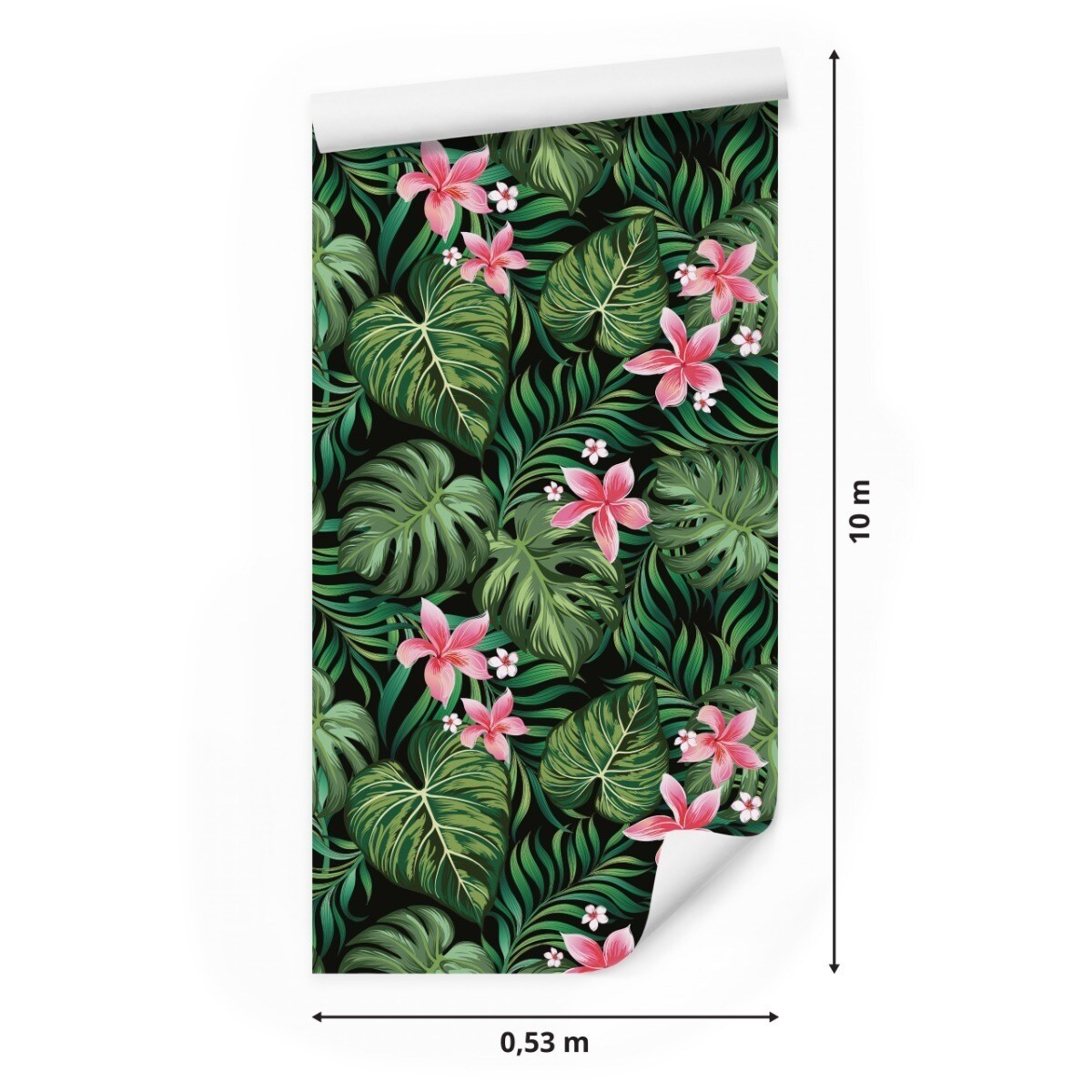 Tapeta Tropikalne Liście Egzotyczne Kwiaty