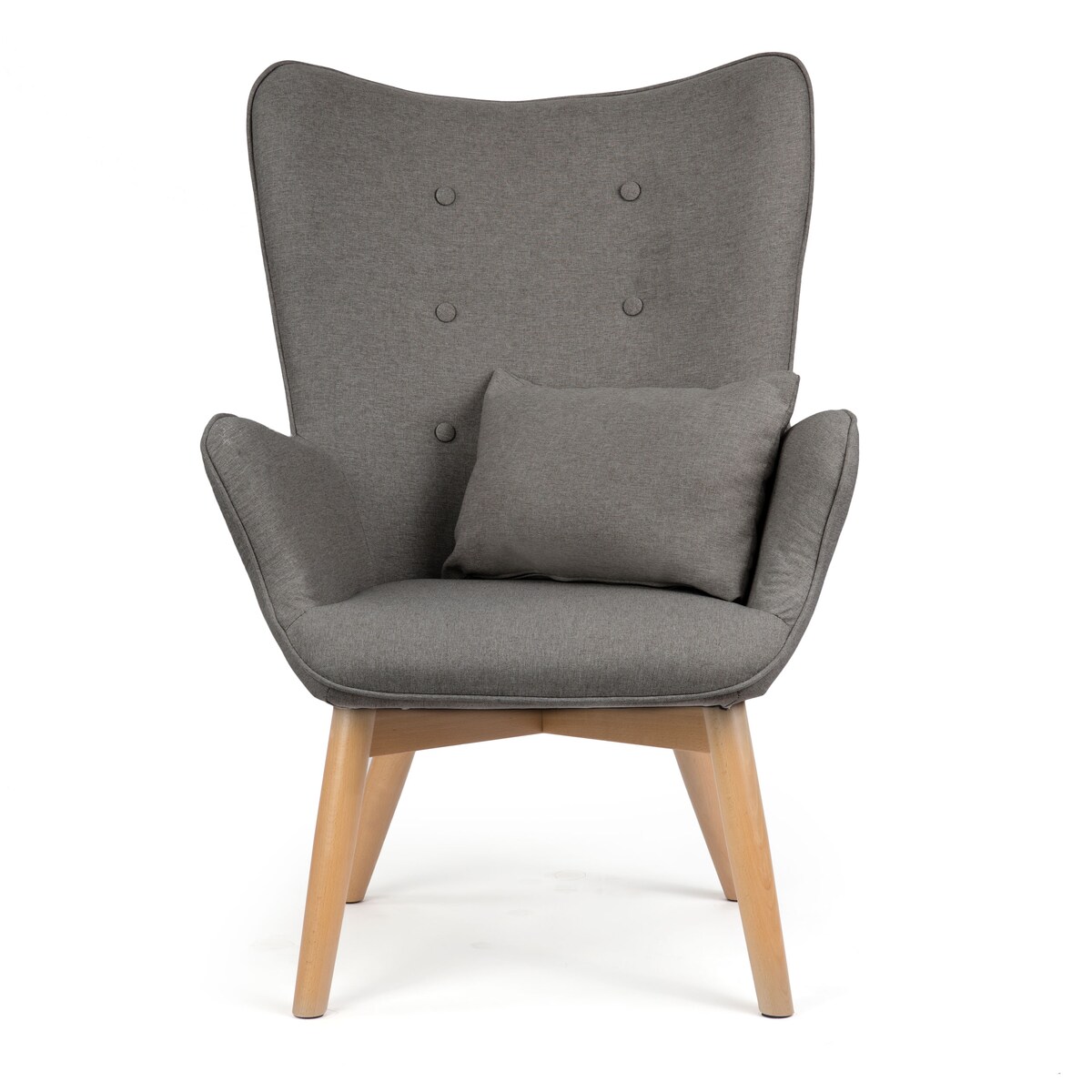 Fotel USZAK z podnóżkiem i poduszką Sofotel szary