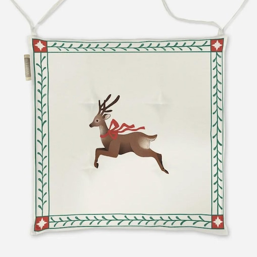 Poduszka świąteczna na krzesło - retro renifer
