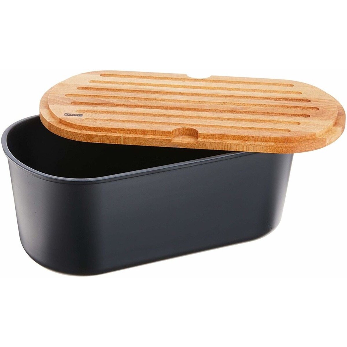 Chlebak z deską do krojenia z drewna bukowego, designerski pojemnik na pieczywo