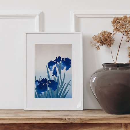 Plakat Niebieskie Irysy 30x40cm