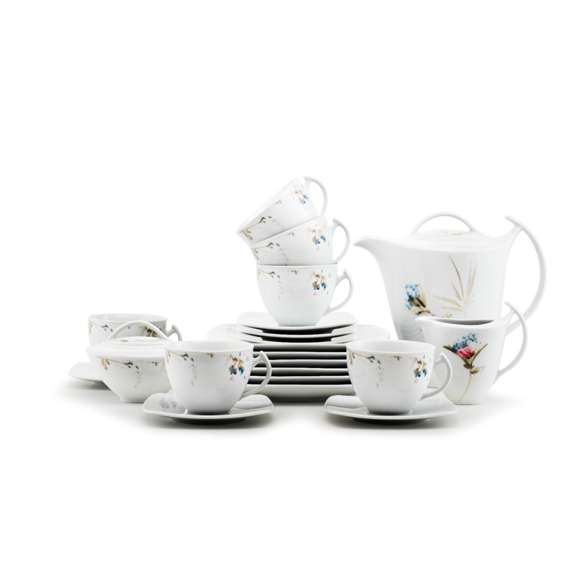 Zestaw obiadowo-kawowy dla 6 osób 30 el. Akcent Letni Czar G860