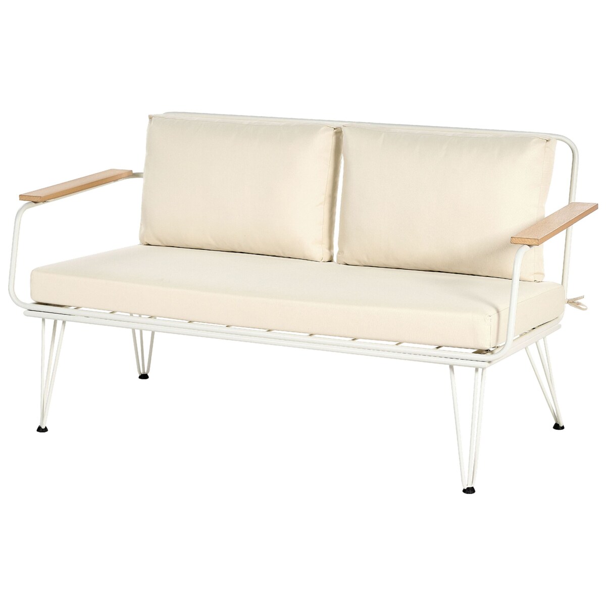 Zestaw ogrodowy 4-osobowy biało-beżowy MONTESILVANO