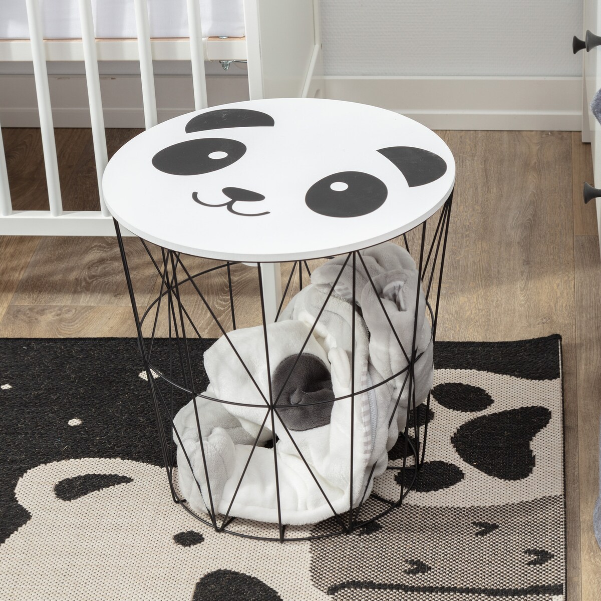 Stolik - kosz Happy Panda, 40,5x40,5x41cm