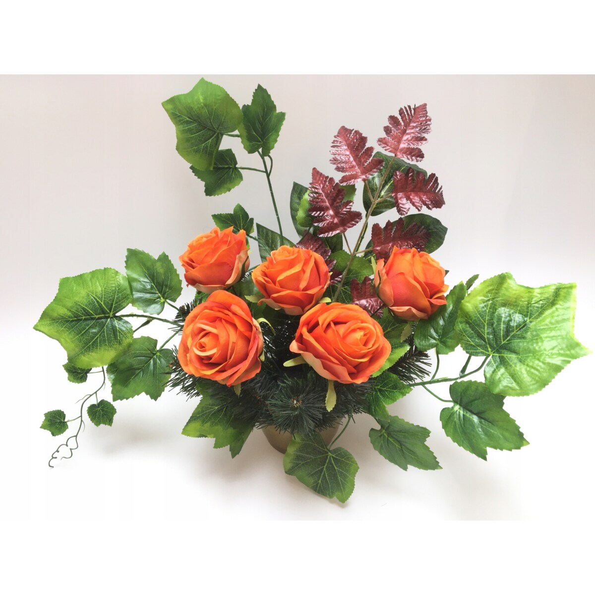 Róża sztuczna wyrobowa do wiązanek główka pąk sztuczne kwiaty duża 6szt