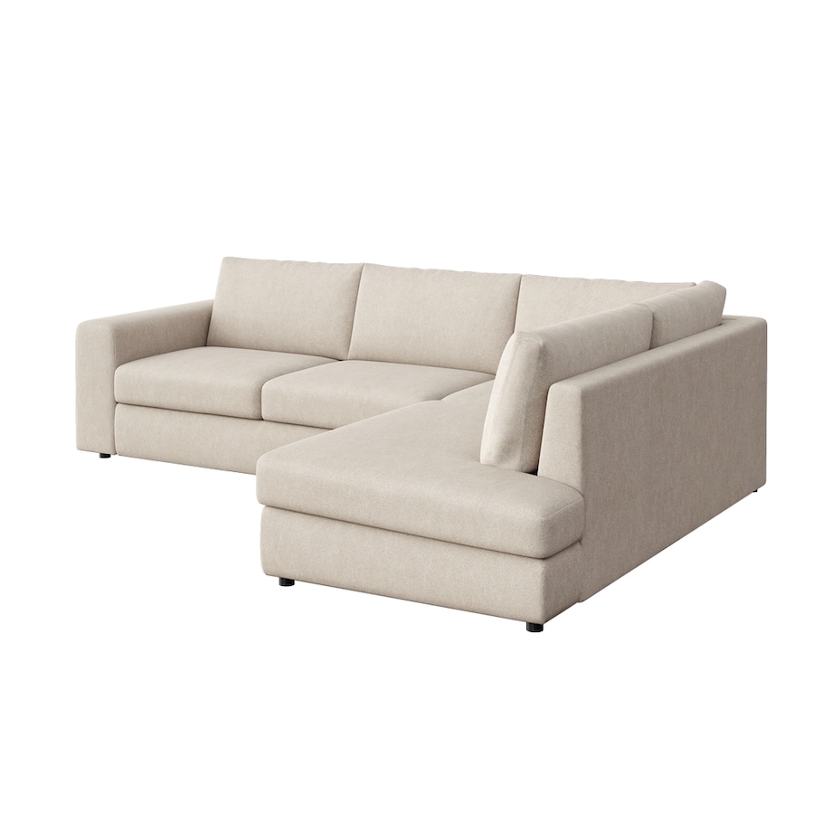 Sofa narożna prawa Baga jasno beżowa