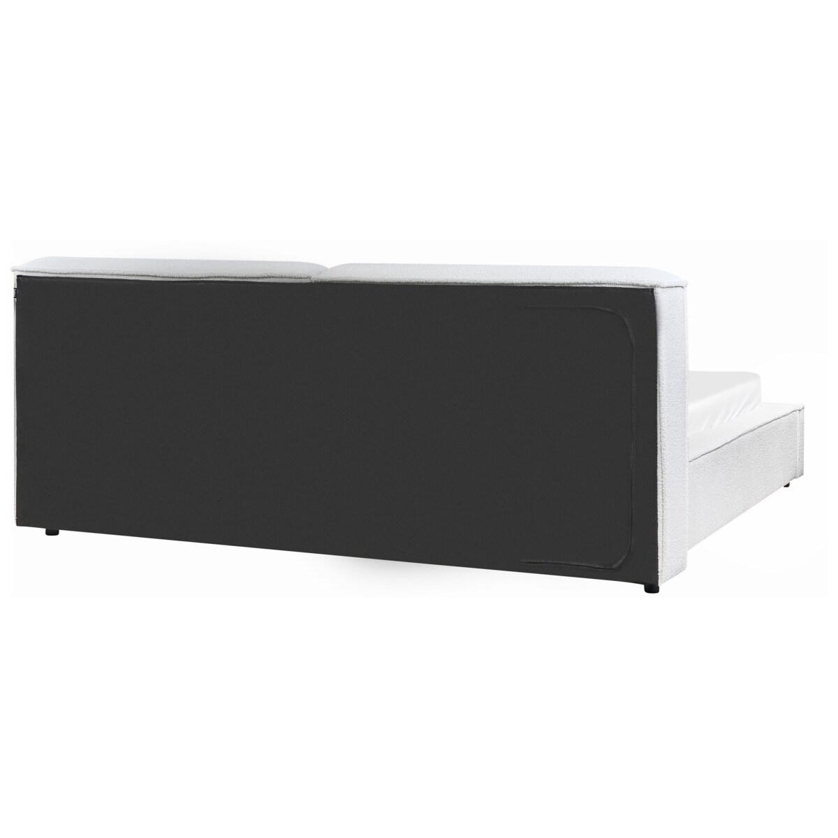 Łóżko boucle 180 x 200 cm białe LINARDS