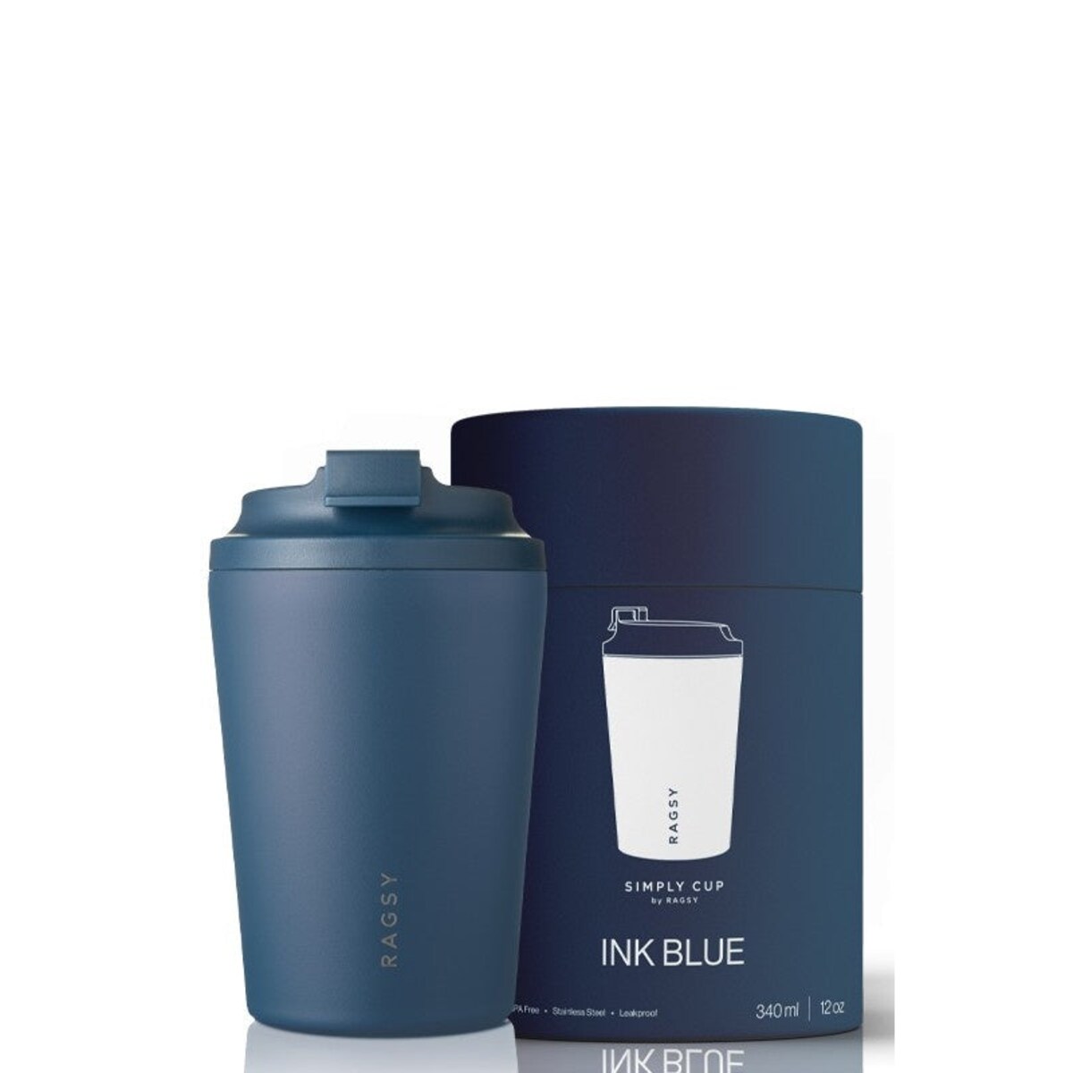 RAGSY SIMPLY CUP kubek termiczny z ceramicznym wnętrzem 340 ml, Ink Blue