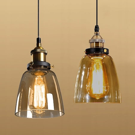Lampa Wisząca Szklana Loft Industrial Kolory Verto