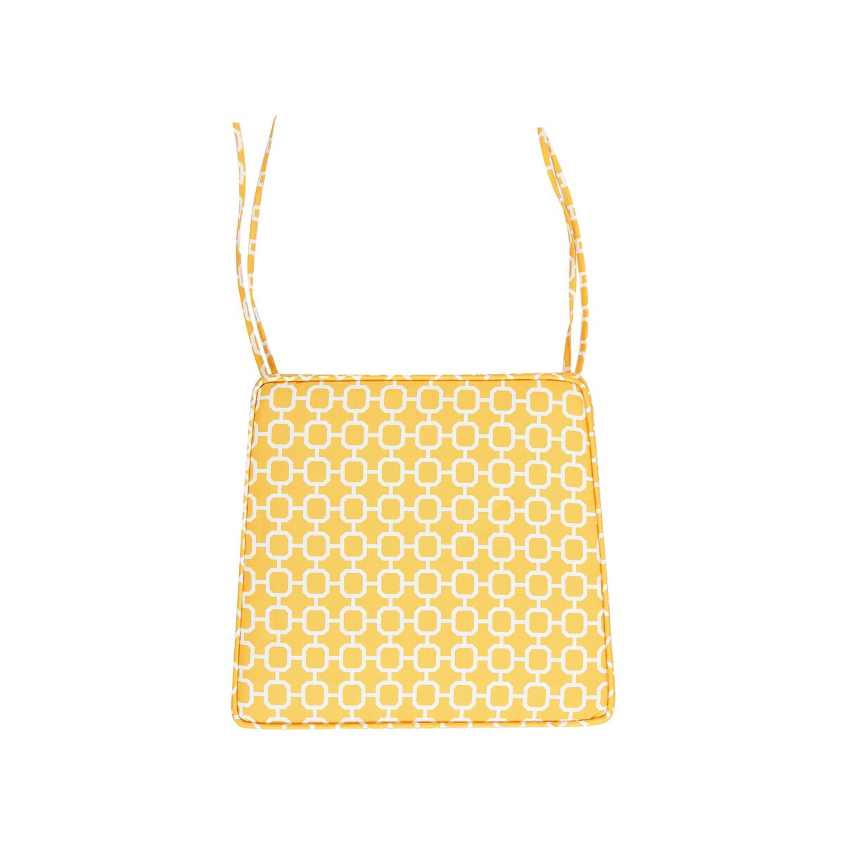 Zestaw 2 poduszek na krzesła ogrodowe geometryczny wzór żółty TERNI