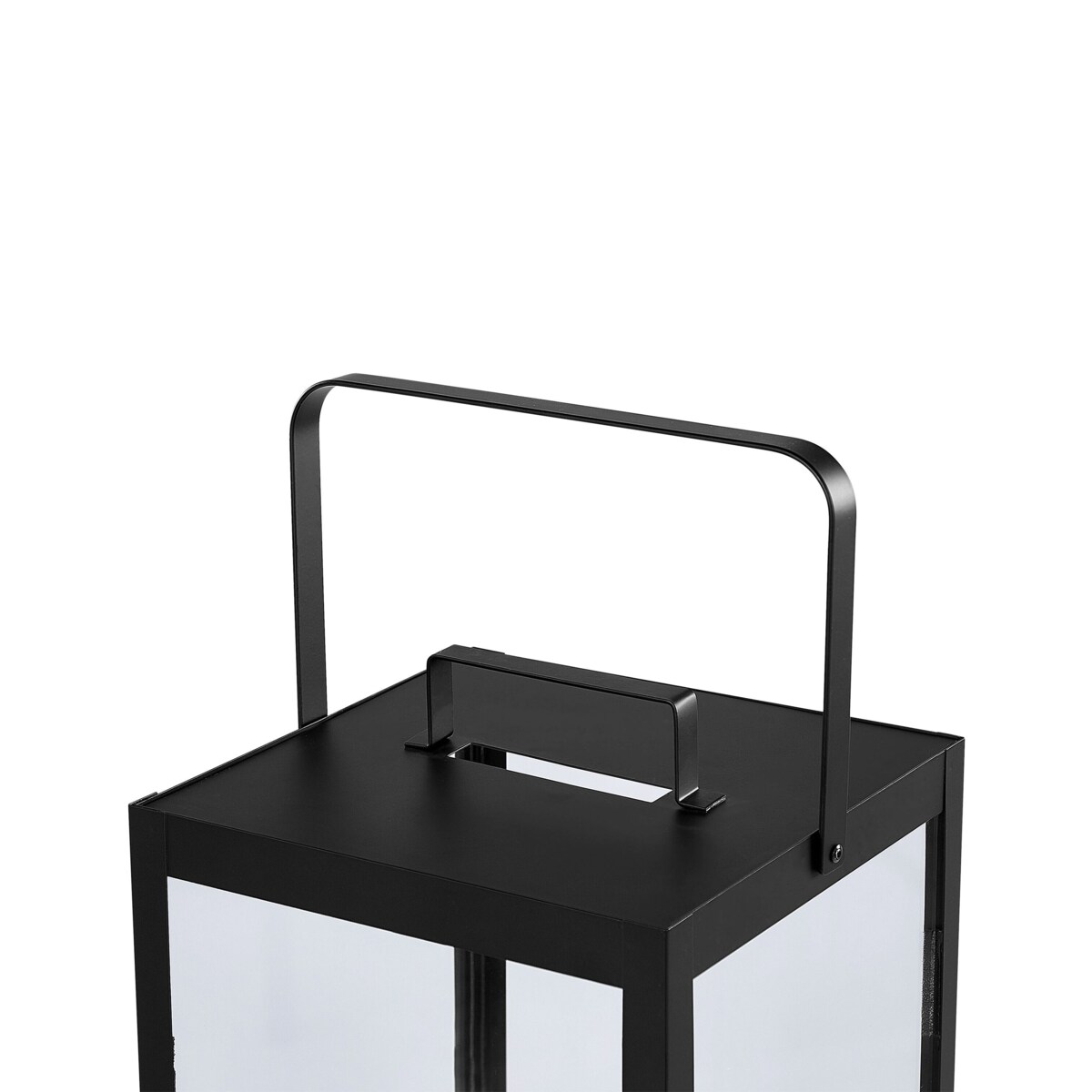 Lampion metalowy 30 cm czarny LEPAR