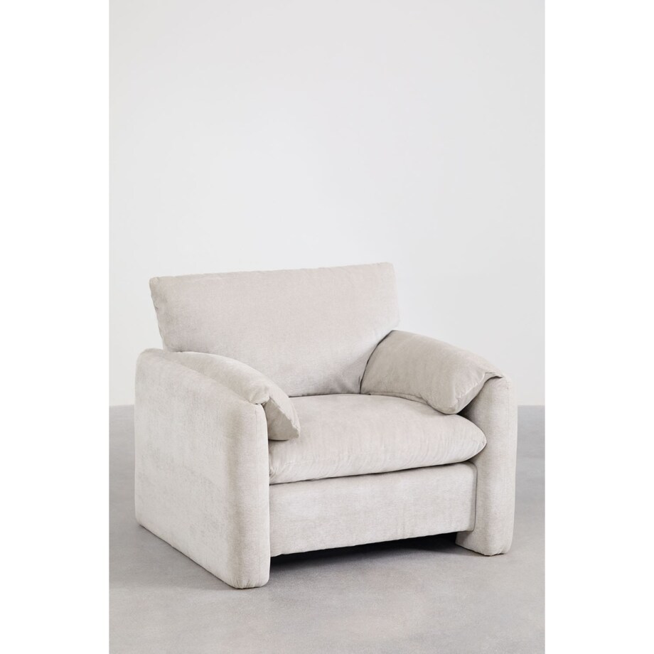 Fotel wypoczynkowy jasnoszary Serra