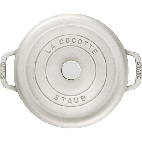 Garnek żeliwny okrągły Staub - 3.8 ltr, Biała trufla
