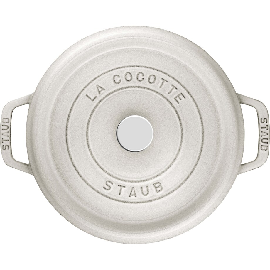 Garnek żeliwny okrągły Staub - 3.8 ltr, Biała trufla