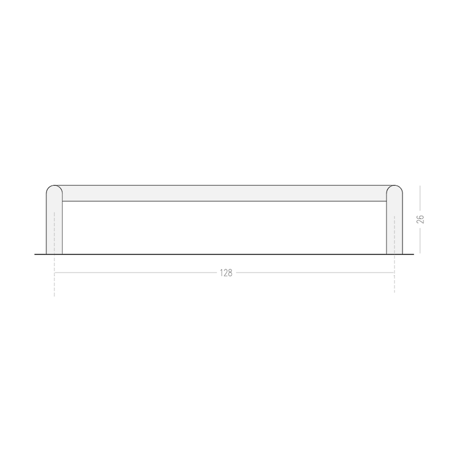 AVA BLACK uchwyt meblowy podłużny czarny