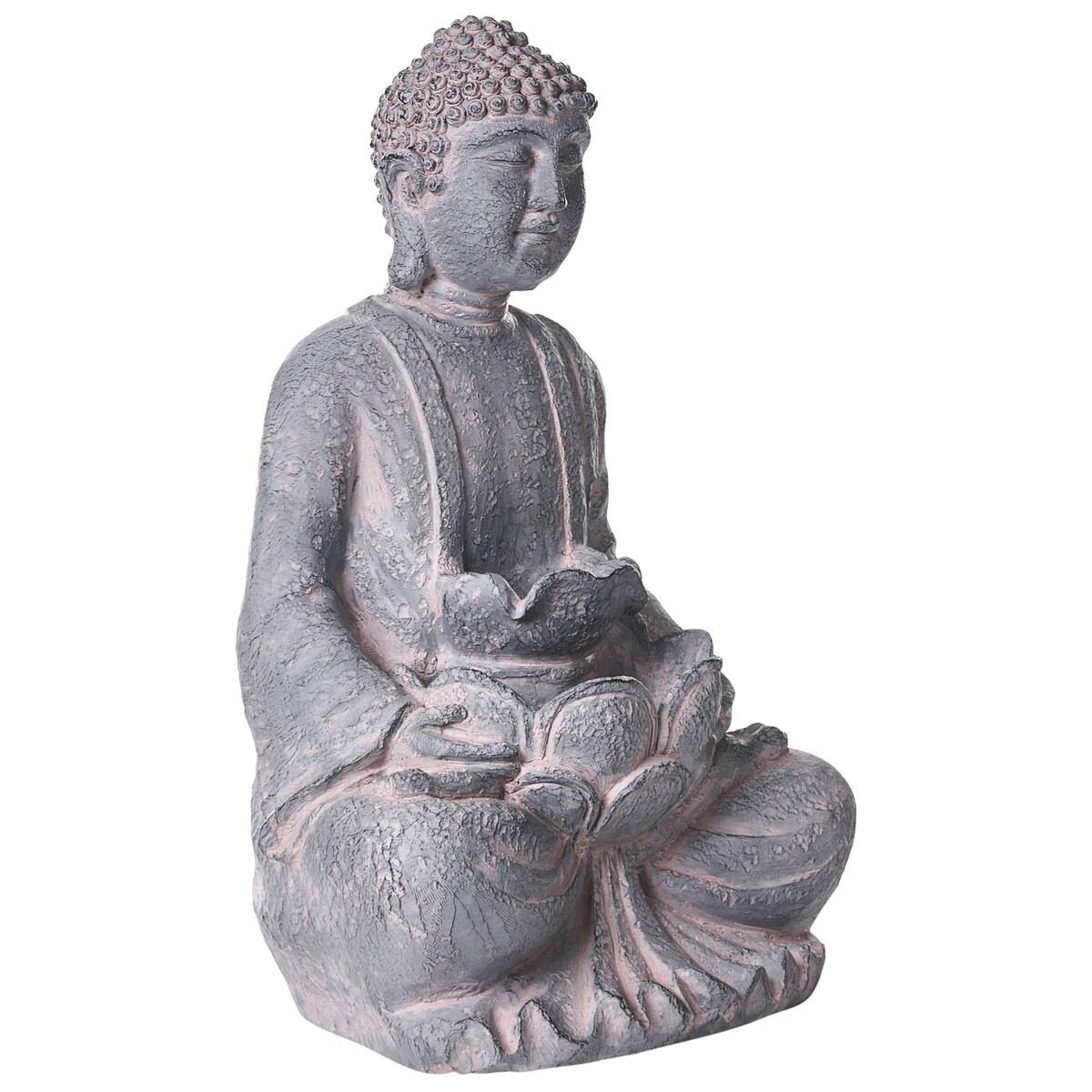 Fontanna ogrodowa LED URLANTE Budda Szary