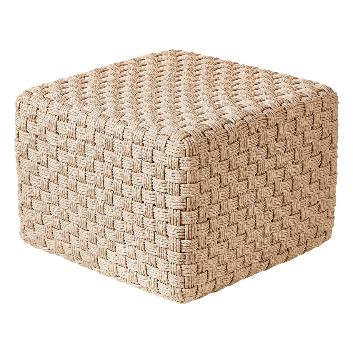 Puf ogrodowy 50 x 50 x 35 cm jasnobeżowy NALLI