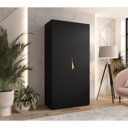 Szafa uchylna Sandi 1 100 wys 202 cm Czarny + u Złoty