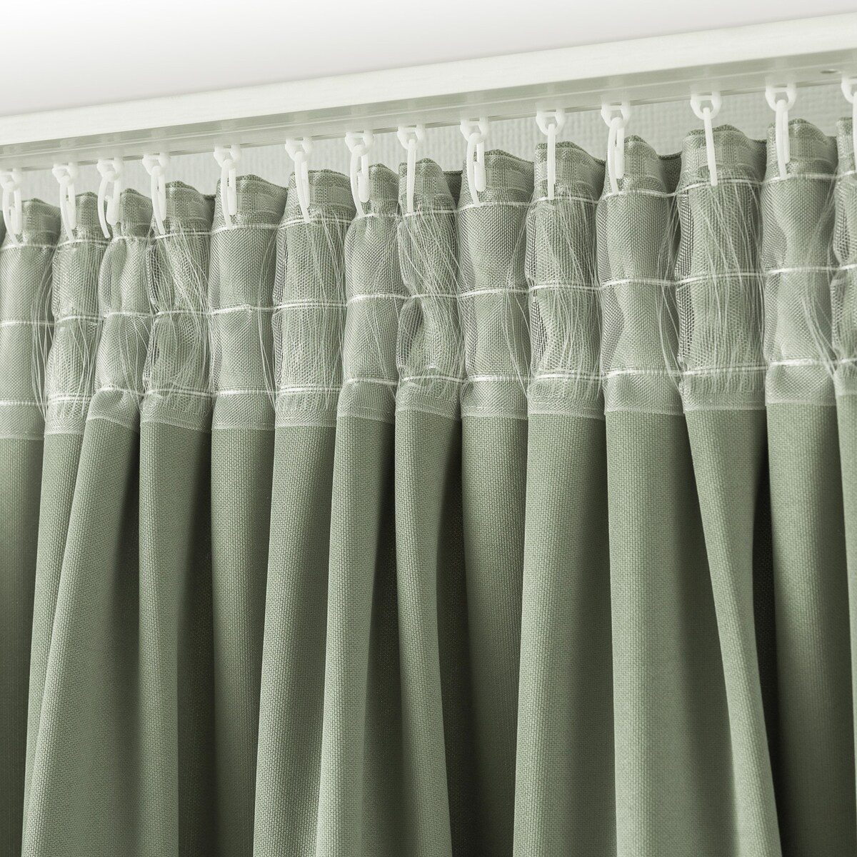 Zasłona na taśmie marszczącej szałwiowa aksamitna 140 x 280 cm 1 szt. 140x280 pastelowy