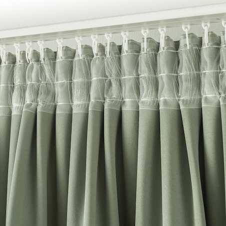 Zasłona na taśmie marszczącej szałwiowa aksamitna 140 x 280 cm 1 szt. 140x280 pastelowy