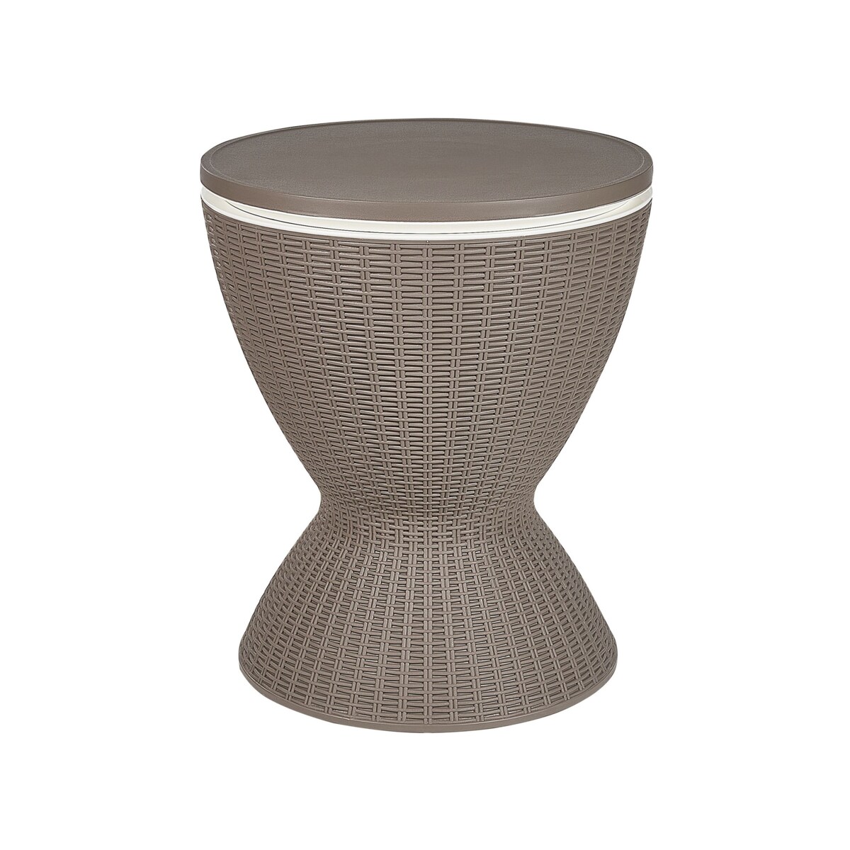 Okrągły stolik/ barek ogrodowy z funkcją chłodzenia 48 cm beżowoszary AISA