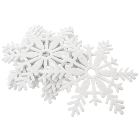 Podstawka pod Kubek Filcowa Biała Płatek Śniegu Zestaw 6 szt. 13,5 cm