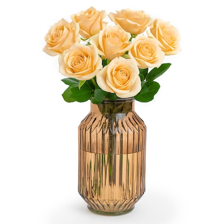 Wazon Szklany Wysoki Cylinder Dekoracyjny Na Kwiaty Ozdobny 23,5 cm