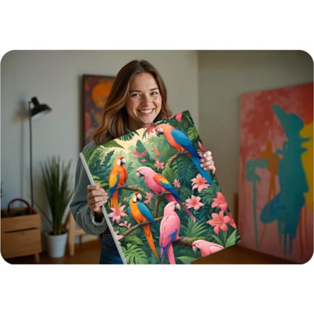 Malowanie po numerach obraz z ramą 40x50 Papugi Massido