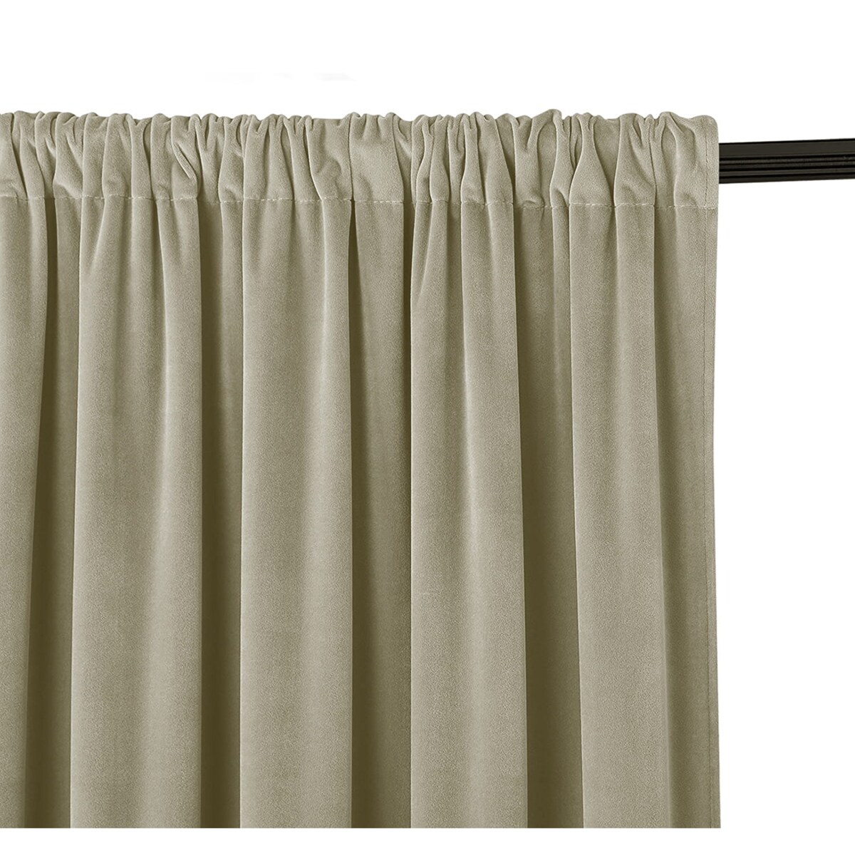 Zasłona welurowa beżowa 140x250 na taśmie