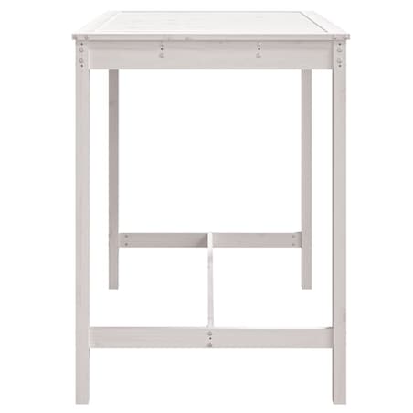vidaXL Stolik ogrodowy, biały, 121x82,5x110 cm, lite drewno sosnowe