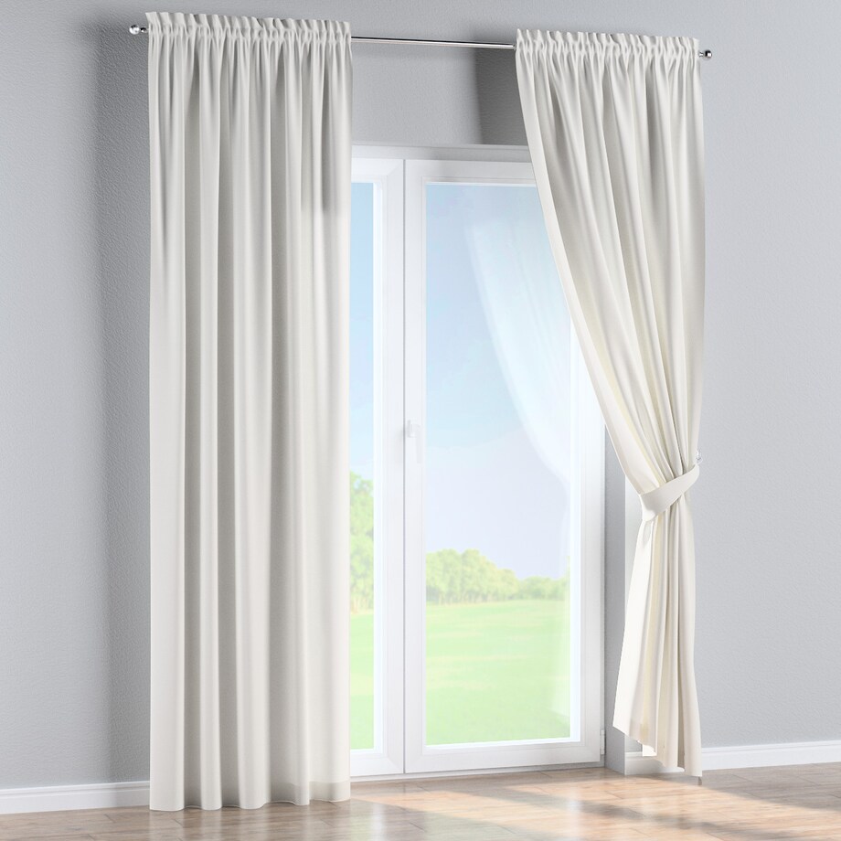 Zasłona na kanale z grzywką 1 szt. 130x245 biały