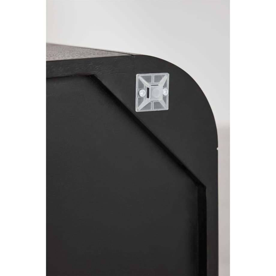 Komoda z drewna mango czarna Agathe 160x80 cm