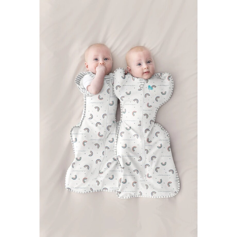 Otulacz Swaddle UP - rozmiar XS - biały, tęcza - ETAP1 - 1 TOG Original