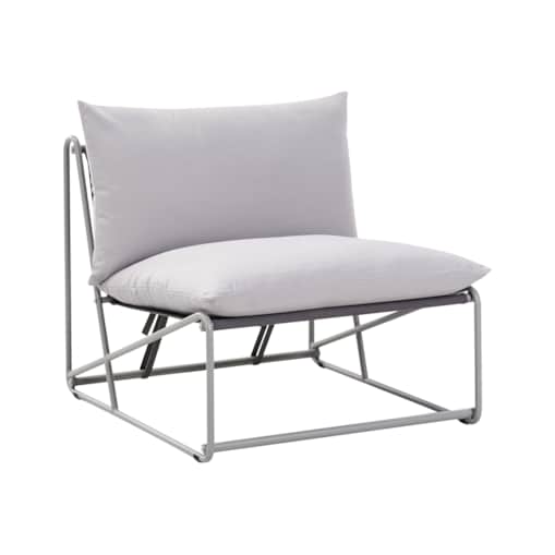 Krzesło ogrodowe z poduszką PICO Metal Szary