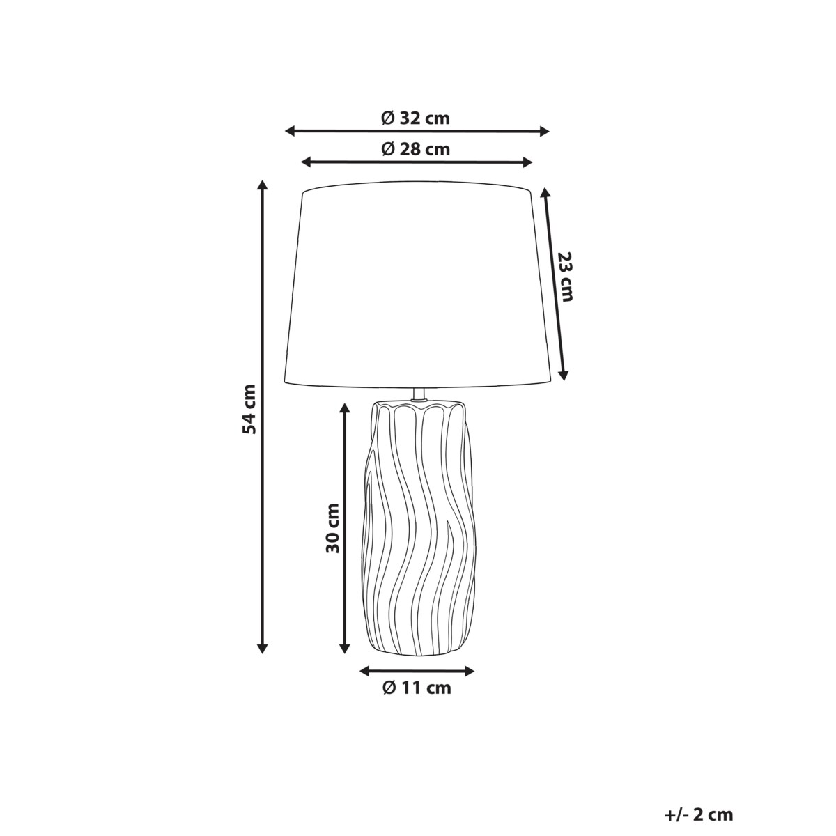 Lampa stołowa PATUCA Ceramika Biały