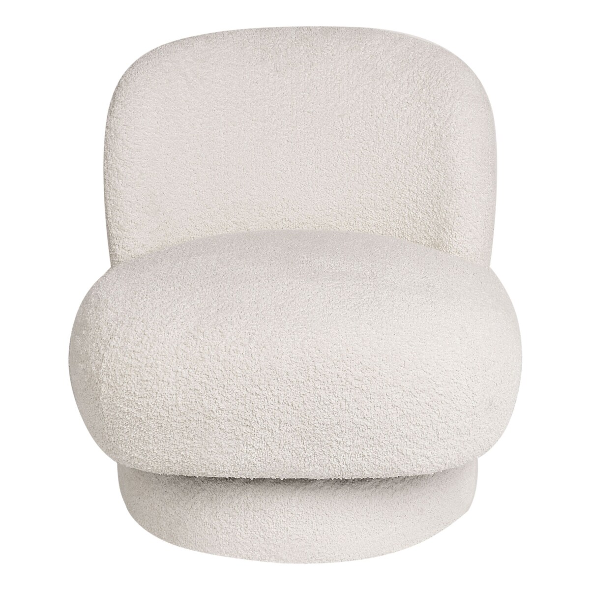 Fotel obrotowy AYLO Boucle Złamana biel