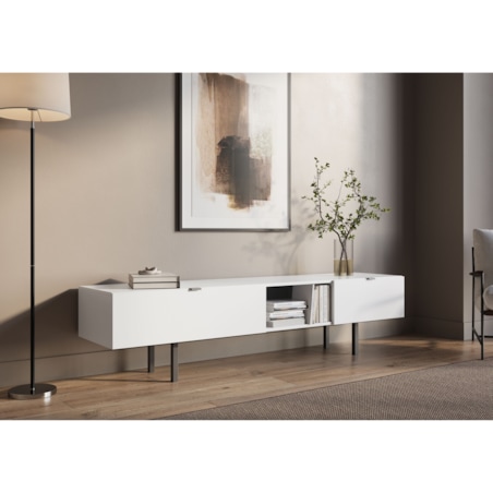 Biała szafka RTV z szufladą Skandica MYWAY / szer. 180 cm