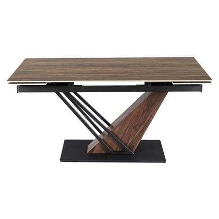 Stół ceramiczny rozkładany do jadalni brąz 160-220 cm REX