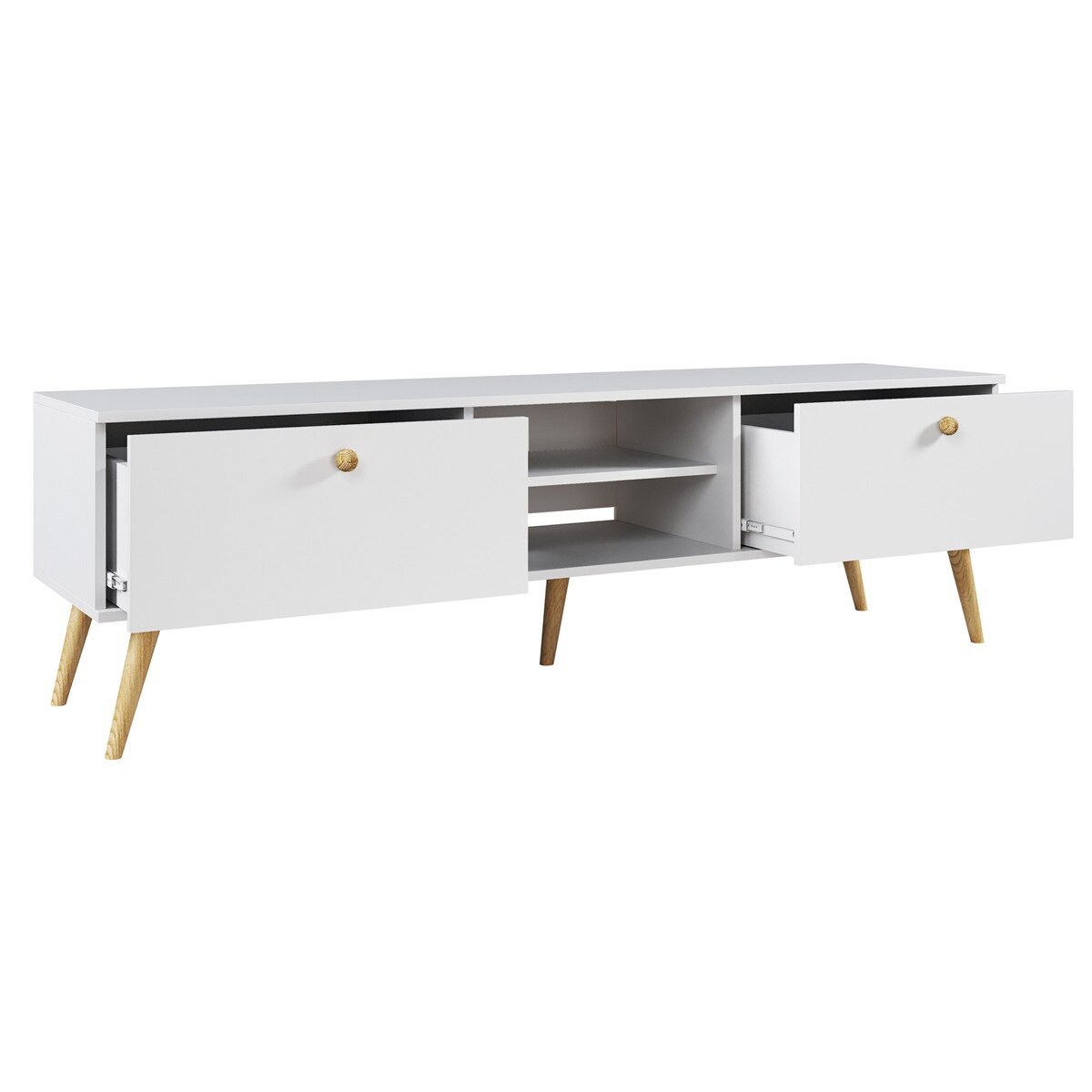 Szafka rtv boho - Biała mat