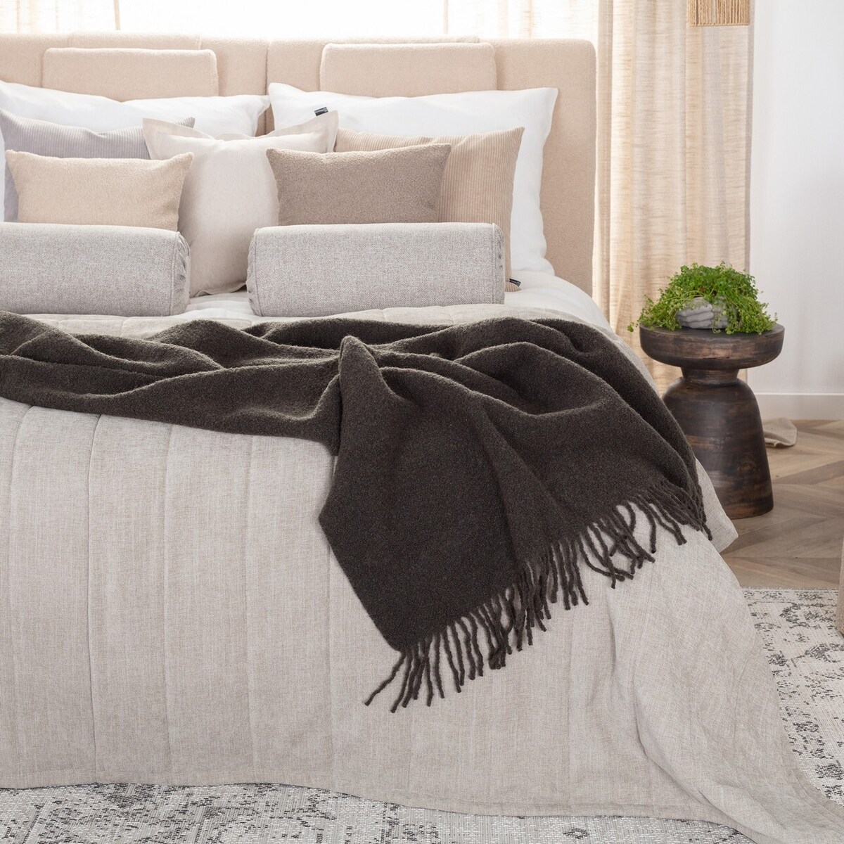 Pled Boucle 140x200cm laurel green, 140 x 200 cm